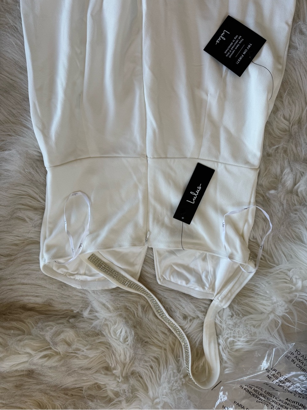 Lulu's White One-Shoulder Wide-Leg Jumpsuit - Picture 5 of 8